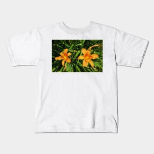 Two Orange Lilies Kids T-Shirt